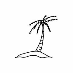 Hand drawn palm icon, simple doodle icon