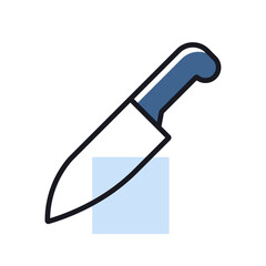 Chef kitchen knife icon. Cutlery. Kitchen utensils