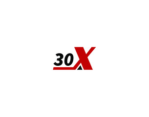 30 Times, 30X Initial letter logo
