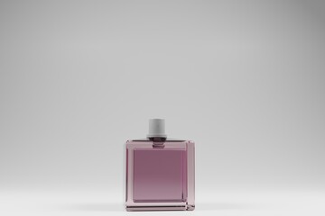 perfume bottle with white background on 3d rendering
