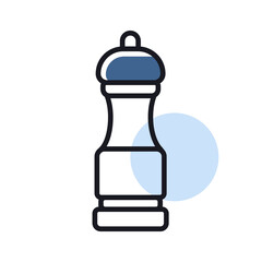 Pepper mill spice grinder vector icon