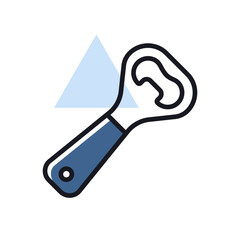 Close up of bottle opener vector icon