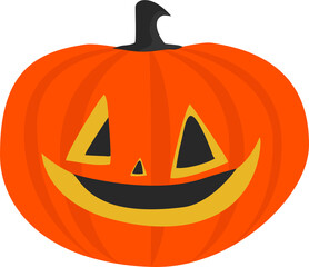 spooky pumpkin halloween smile carving light