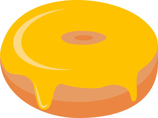 illustration of yellow donut jam 