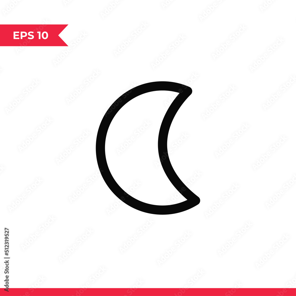 Wall mural moon icon vector. night sign