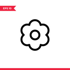 Flower icon vector. Floral sign