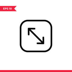 Expand icon vector. Maximize sign