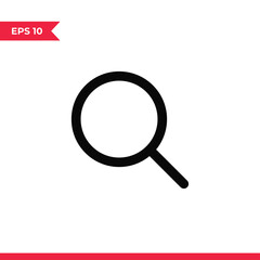 Search icon vector. Magnifier sign