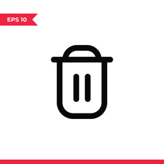 Trash icon vector. Garbage sign
