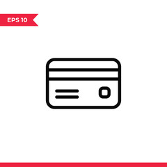 Credit card icon vector. Pay sign