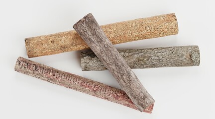 Realistic 3D Render of Tree Logs