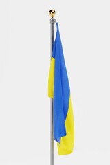 Naklejka premium Realistic 3D Render of Ukraine Flag