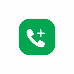 Obraz premium Add call, calling icon vector isolated on a square background