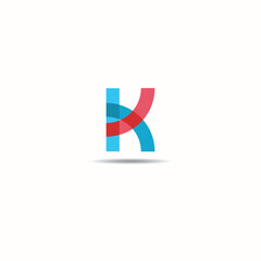 abstract logo design KH
