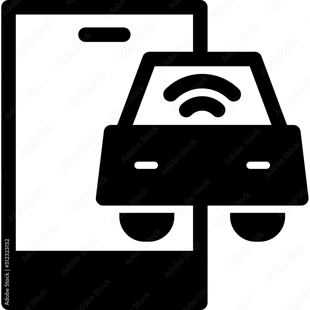 Canvas Prints Connected Vehicle Icon