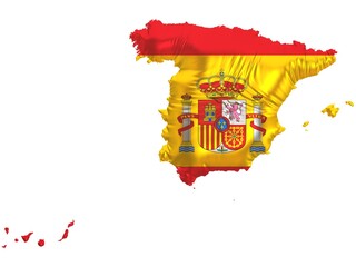 Spanien mit Flagge
