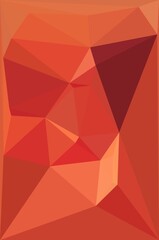 peach coloured orange rose creative abstract cubist triangular design