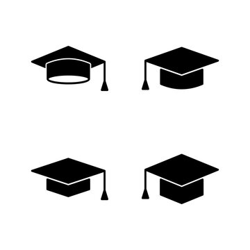 Education icon vector. Graduation cap sign and symbol. Graduate. Students cap