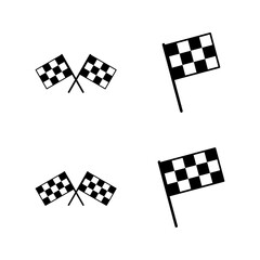 Racing flag icon vector. race flag sign and symbol.Checkered racing flag icon