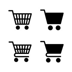 Shopping icon vector. Shopping cart sign and symbol. Trolley icon