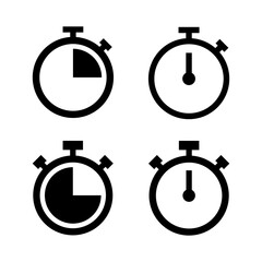 Stopwatch icon vector. Timer sign and symbol. Countdown icon. Period of time