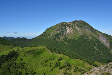 Mountain climbing in summer season