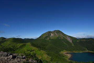 Mountain climbing in summer season