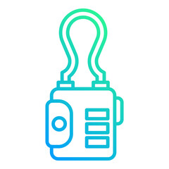 luxury padlock icon on transparent background