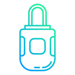 Fototapeta premium luxury padlock icon on transparent background