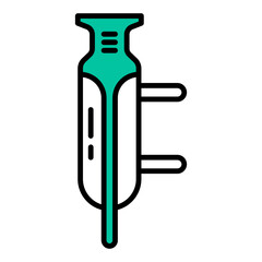 condenser tube icon on transparent background