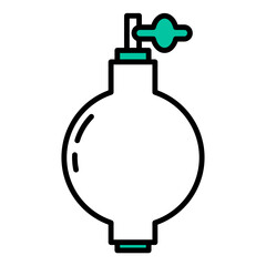 filler tube icon on transparent background