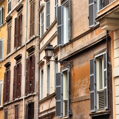 Fototapeta na wymiar Rome architecture street view in Italy