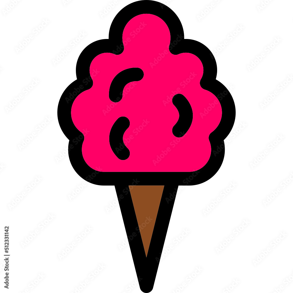 Poster cotton candy icon