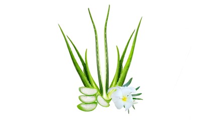 Frangipani flowers on a white background.