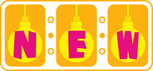 Yellow Lightbulb Special Offer Sale Flat Icon Vector Style