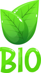 Bio emblem clipart design illustration