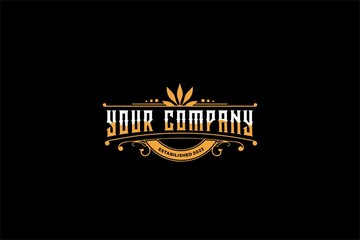 Cannabis Retro Style Emblem Logo