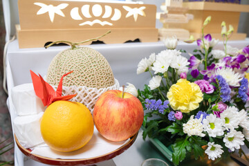 冠婚葬祭　祭壇のイメージ素材