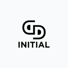 Fototapeta premium DD initial logo design vector
