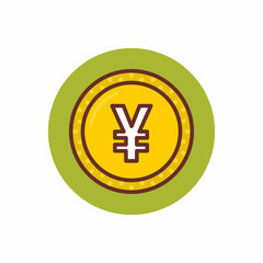 Obraz premium Yen Coin icon in vector. Logotype
