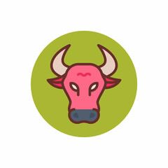 Bull Market icon in vector. Logotype