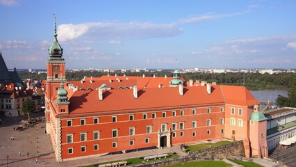 Naklejka na ściany i meble Warsaw Castle. Landmark of Poland.