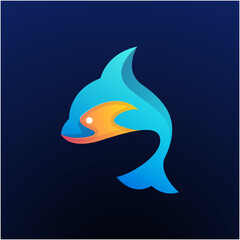 Dolphin colorful logo