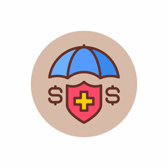 Insurance icon in vector. Logotype