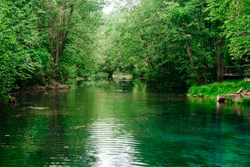 Blue Lake in Kazan. Beautiful, pure azure water. Beautiful background.Blue Lake in Kazan. Beautiful, pure azure water. Beautiful background.