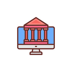 Bank Deposit icon in vector. Logotype