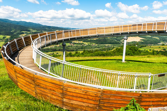 Barcice Lookout Tower in Poprad Park, Nowy Sacz, Poland