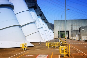 Itaipu Dam. Retro filter Brazil.