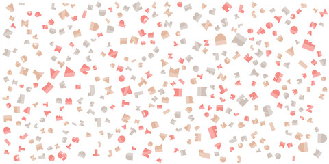 Various Colorful Randomly Placed, Sized and Oriented Art Deco Style Bold Letters Pattern - Texture on Wide Scale Background, Design Element for Web or Book Covers in Editable Vector Format