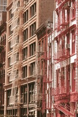 Fototapeta premium SoHo NY. New York vintage filter image.